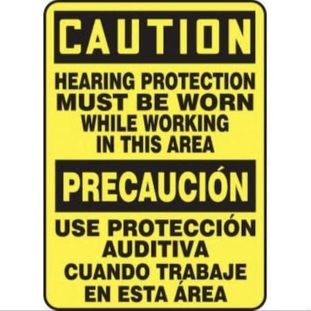 Accuform BILINGUAL OSHA CAUTION Safety Sign SBMPPE646VS SBMPPE646VS
